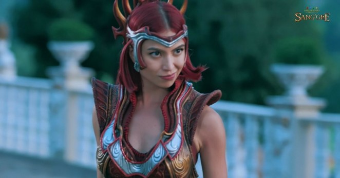 Pirena, smirking as she prepares to fight. From Encantadia Chronicles: Sang'gre