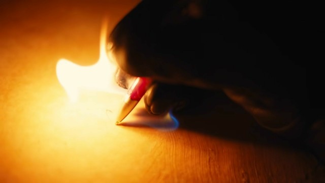 Someone writing with a flaming pen because the stuff they're writing is just that good.