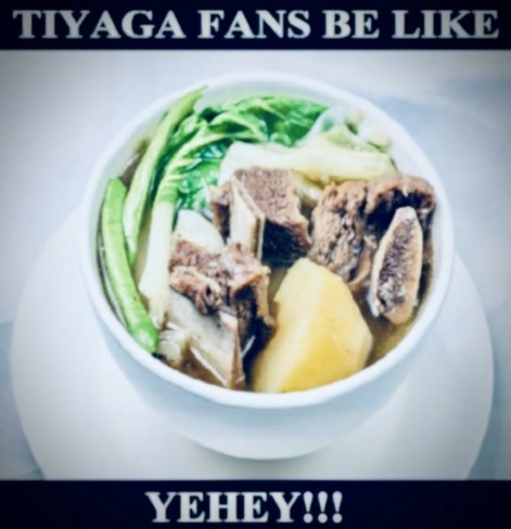 Tiyaga fans be like: "Yehey!!!". A picture of nilaga.