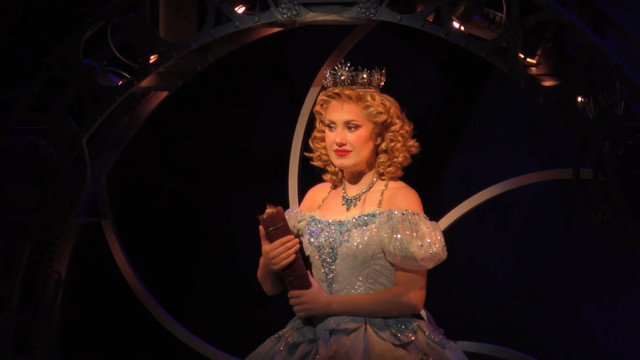 McKenzie Kurtz as Glinda in Wicked on Broadway.