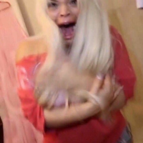 Trisha Paytas screaming and crying.