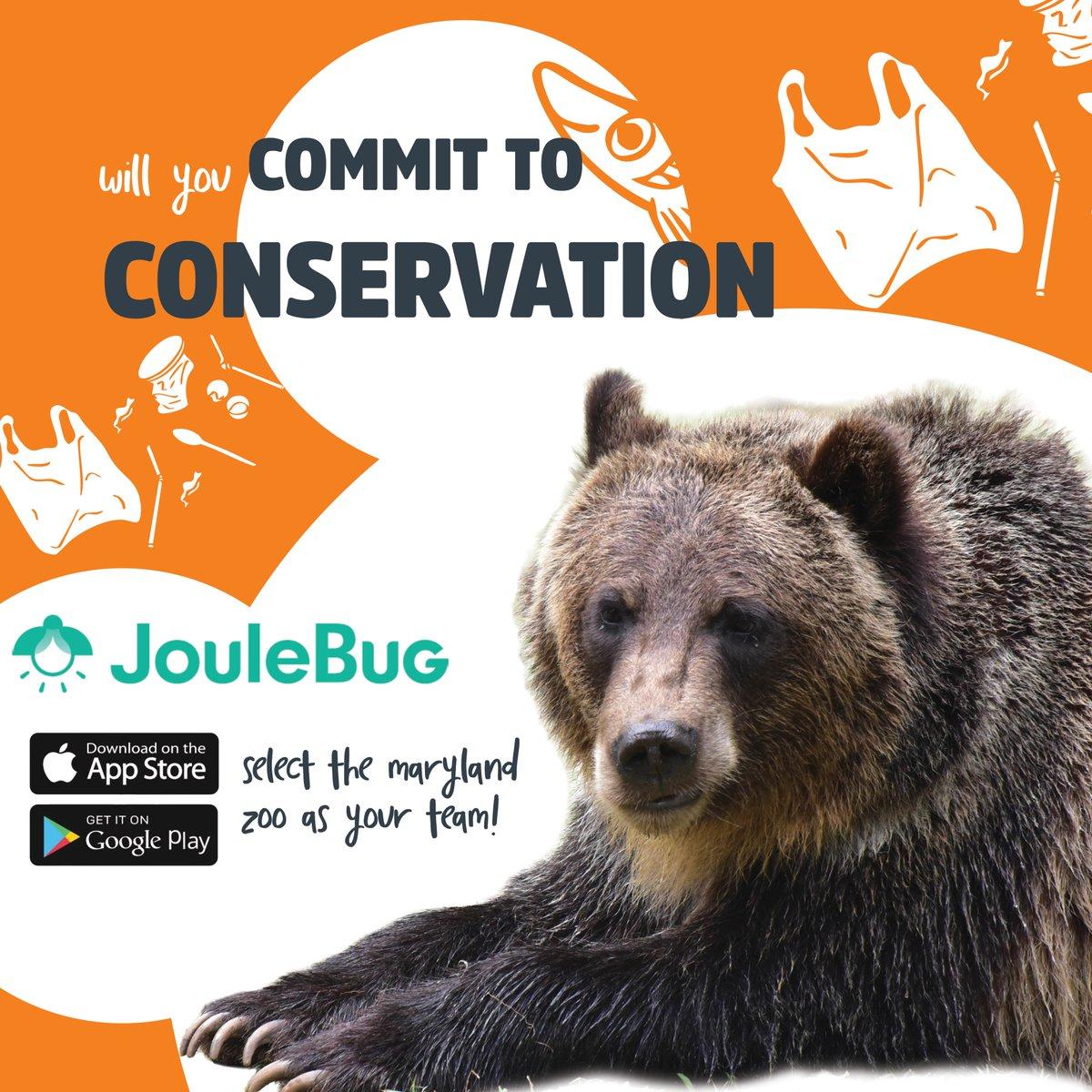 Description Provided by @marylandzoo: 
Will you commit to conservation? Download the JouleBug app on the App Store or Google Play and select the Maryland Zoo as your team!
